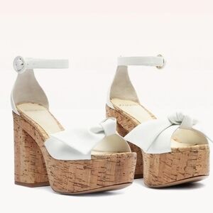 Alexander Berman Elegant White Platform Sandals Size 10 #314